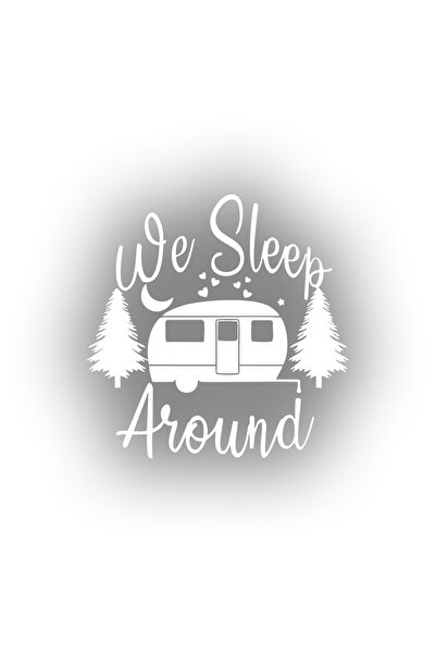 Reysa Tasarım We Sleep Around Sticker 17X17 cm White