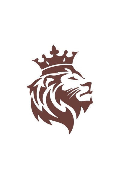 Reysa Tasarım King Crowned Lion Sticker 17X17 cm Brown