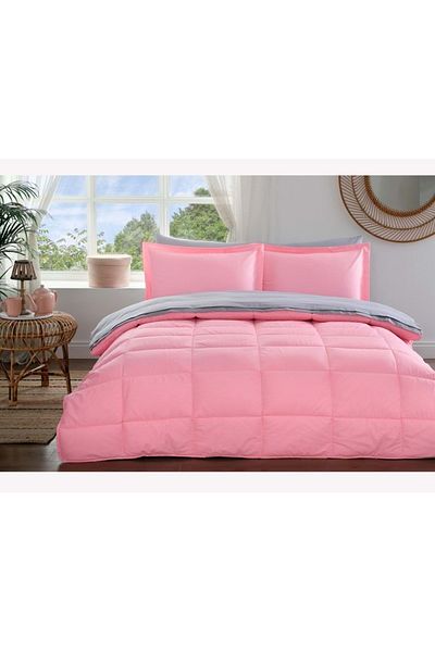 Özdilek Özdilek Ranforce Double Sleeping Set-Colormix Pink Gray