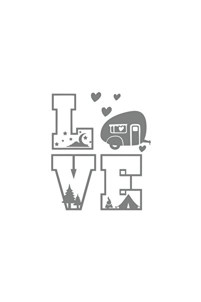 Reysa Tasarım ملصق الحب 17x17 سم رمادي