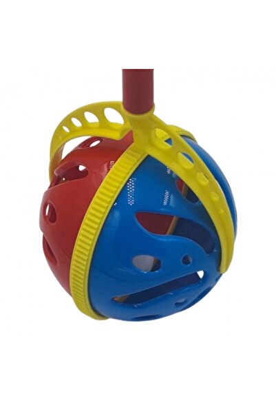 dalimag Jucarie interactiva, minge cu maner, zornaitoare, 7 x 7 x 40 cm, alba...