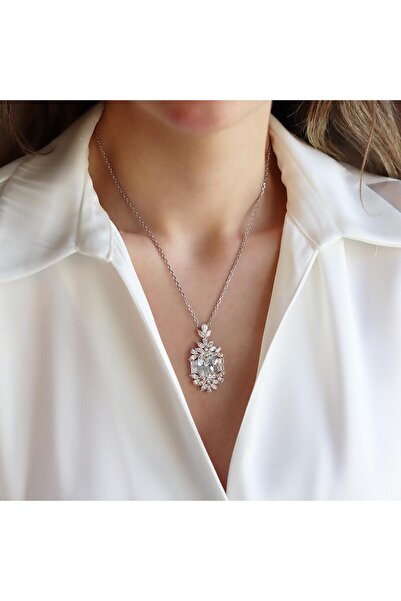 Necati Gün Okyanusun Kalbi Baget Sky Diamond Gümüş Kolye