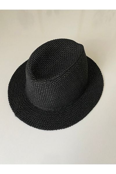 Petek Collection Straw Fedora Unisex Panama Hat 58 cm