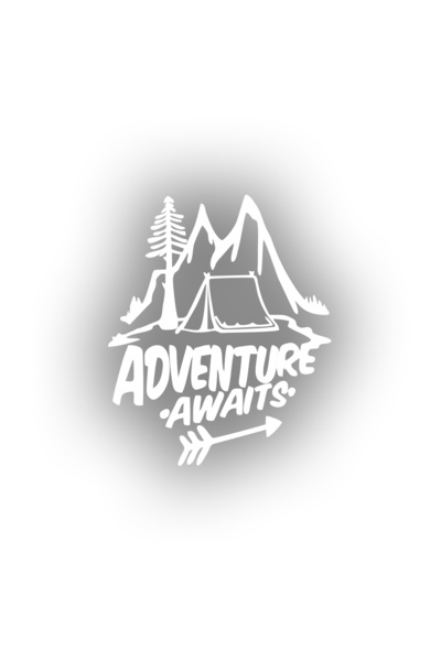 Reysa Tasarım Adventure Awaits Sticker 17X17 cm White