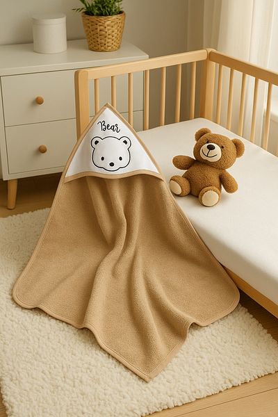 Lurji Figured Hooded Soft Towel Emoji for Children