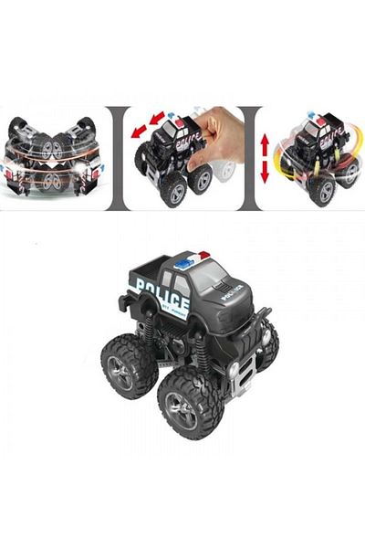 dalimag Masinuta off-road 4 x 4, monster truck, Politie, negru