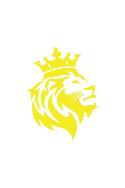 Reysa Tasarım King Crowned Lion Sticker 17X17 cm Yellow