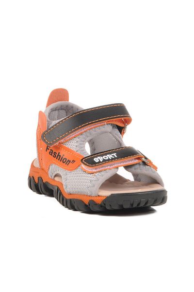 WALKWAY Black-Orange Children's Casual Shoes 25t102 B