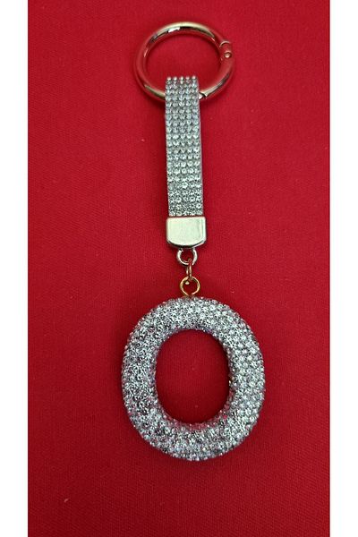Land of Souvenir Luxury Letter Keychain with Zircon Stone