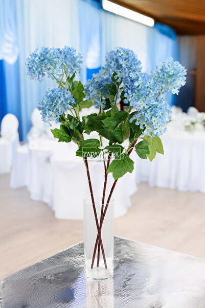 Yapay Çiçek Deposu Τεχνητό Πολυτελές Μινέρβαλλο με Μακρύ Κλαδί και Φράντζα 65 εκ. Ανοιχτό Μπλε