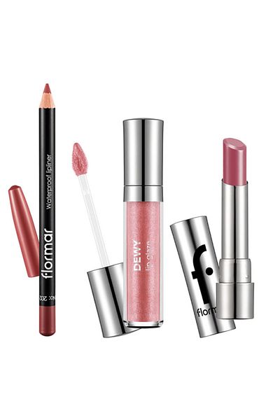Flormar Flormar Exclusive Daily Makeup Set - 3 Pieces Sheer Up Lipstick No. 013, Liner No. 211, and Gloss No. 27