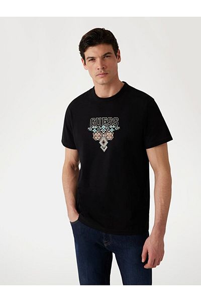 Guess Ss Cn Triangle Men's Regular Fit T-Shirt
