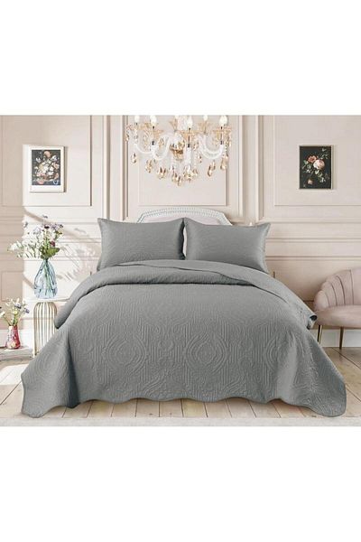 Sonia-home Bedspread and 2 pillowcases Sonia Home Design dark gray - 220x240 ± 5 cm and pillows 54x79