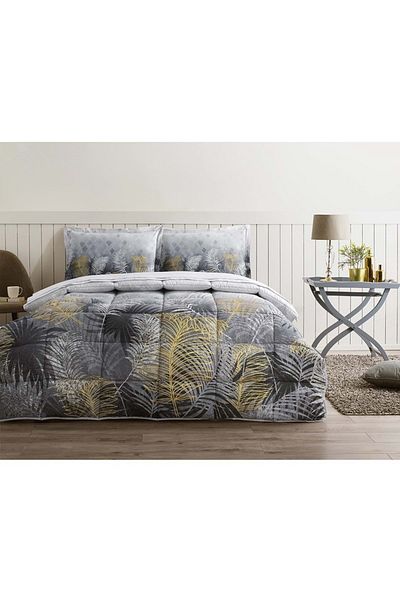 Özdilek Özdilek Ranforce Double Sleeping Set-Golden Palm Gray