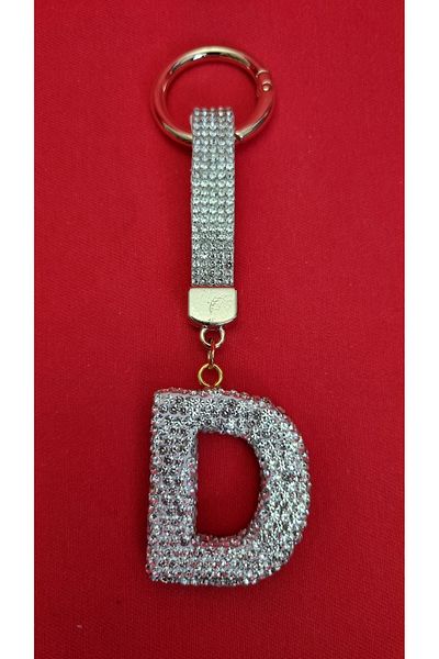 Land of Souvenir Luxury Letter Keychain with Zircon Stone