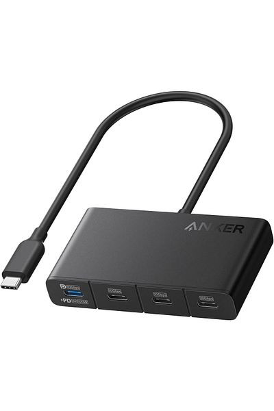 Anker Usb-c 4-in-1 Hub, 4x Usb-c, 10gbps, 100w Max Pd-in, Black