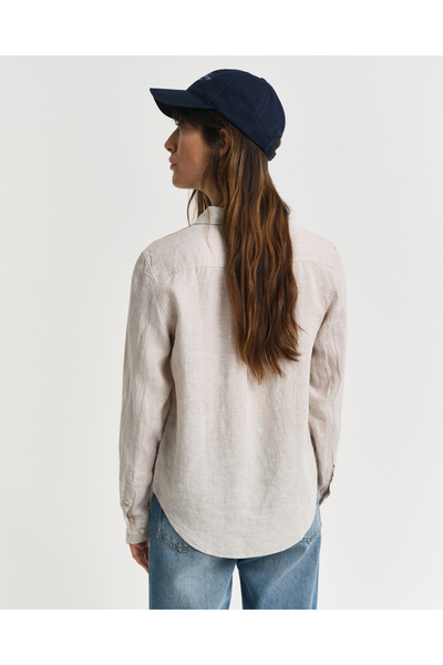 Gant Kadın Bej Regular Fit Klasik Yaka Gömlek