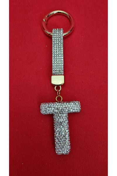 Land of Souvenir Luxury Letter Keychain with Zircon Stone