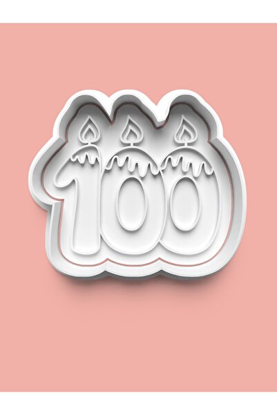 AKTASTORE قالب كوكيز على شكل وجه مع شمعة وقالب عجينة السكر - رقم 100