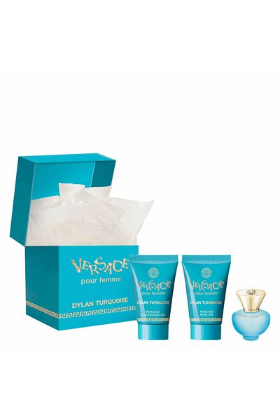 Versace Versace Dylan Turquoise Set: EDT 100ml & 5ml, Body Lotion 100ml, Shower Gel 100ml