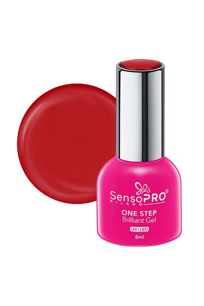 SensoPRO Milano Oja semipermanentă Brilliant One Step, 8 ml, Roșu Inception #03