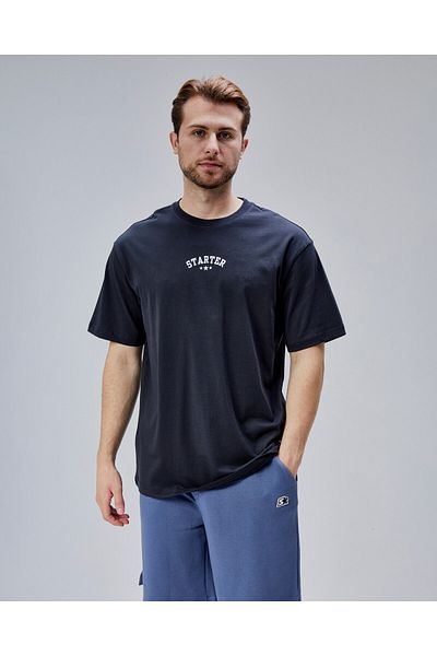 Starter Dymond Anthracite Crew Neck Printed Oversize Men's Tshirt
