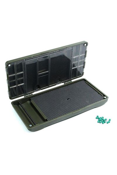 FishEdge Cutie de depozitare pentru monturi + accesorii, FishEdge Rig Box capacitate 30 monturi cu fir de păr, compartimente pentru accesorii