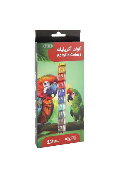 Roco مجموعة ألوان أكريليك متنوعة الألوان 12 لونًا 12.00 مل ( 0.42 أونصة )