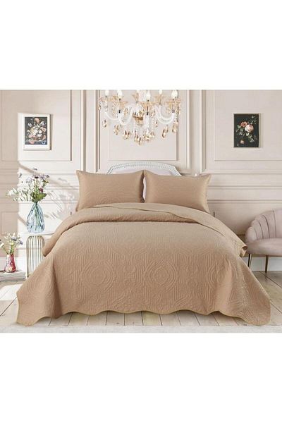 Sonia-home Bedspread and 2 pillowcases Sonia Home Design beige - 220x240 ± 5 cm and pillows 54x81