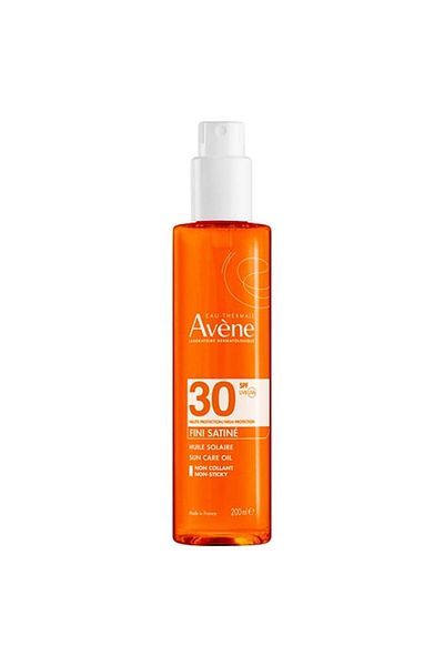 Avene Sun Care Set: Satin Oil SPF30 200ml, Anti-Aging Fluid SPF50+ 40ml, After-Sun Lotion 400ml