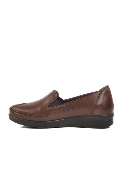 AYAKMOD Brown Genuine Leather Women's Casual Shoes 664 Z