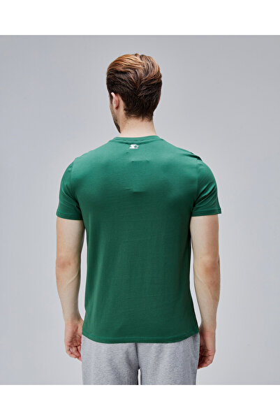 Starter Ανδρικό μπλουζάκι JOPLIN Green Crew Neck με τυπωμένο Standard Fit