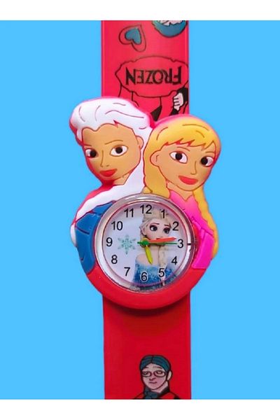 MONİCATİME Elsa Figured Children's Analog Bracelet Wrist Watch (High Quality Surprise Pictured)