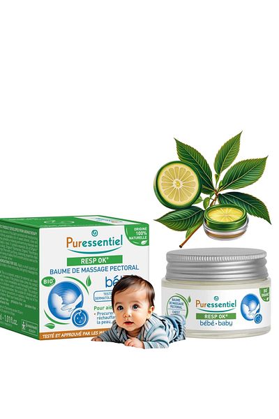 Puressentiel Crema pentru bebelusi balsam pentru masaj pectoral cu efect calmant, 30ml