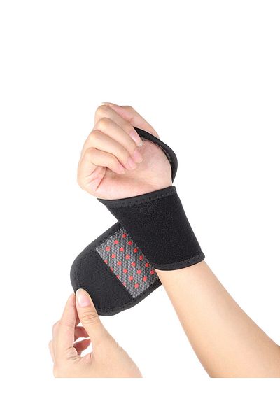 Influential Tech Tourmaline Wrist Support Set with Warm Compress, Unisex, Universal Size, 2 Pieces