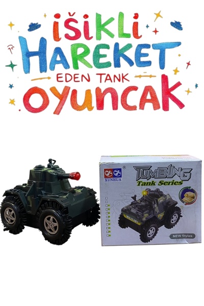 Furkan Toys Işıklı Hareketli Tank Oyuncak 12 Cm