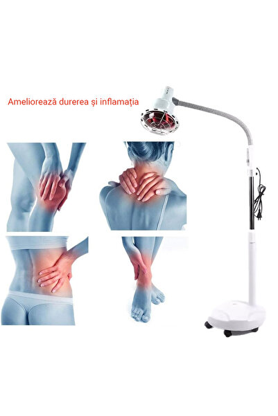 Influential Tech Infrared Physiotherapy Lamp, 275W, Adjustable Height & Temperature, for Pain Relief, White