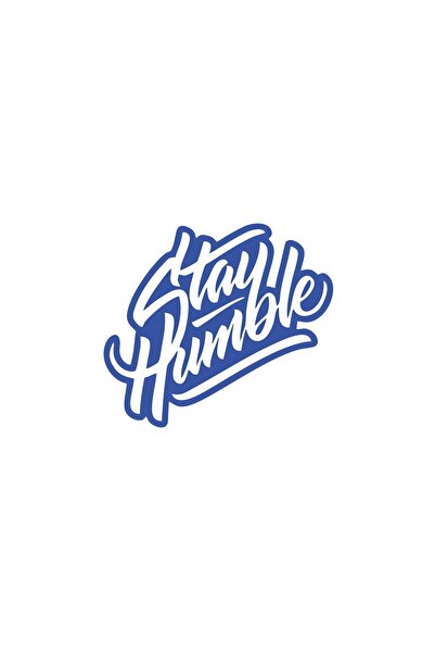 Reysa Tasarım ملصق Stay Humble مقاس 17 × 17 سم باللون الأزرق