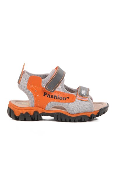 WALKWAY Black-Orange Children's Casual Shoes 25t102 B