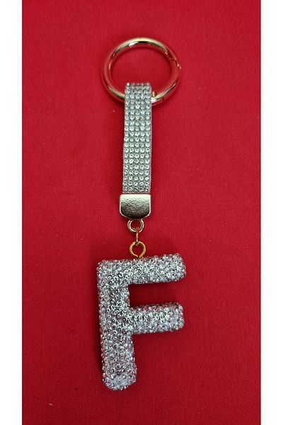 Land of Souvenir Luxury Letter Keychain with Zircon Stone