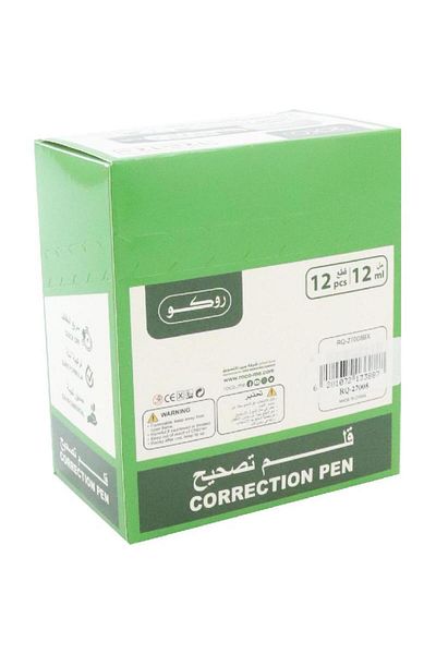 Roco Correction Pen – 1 mm Round Tip, Metal Frame, White