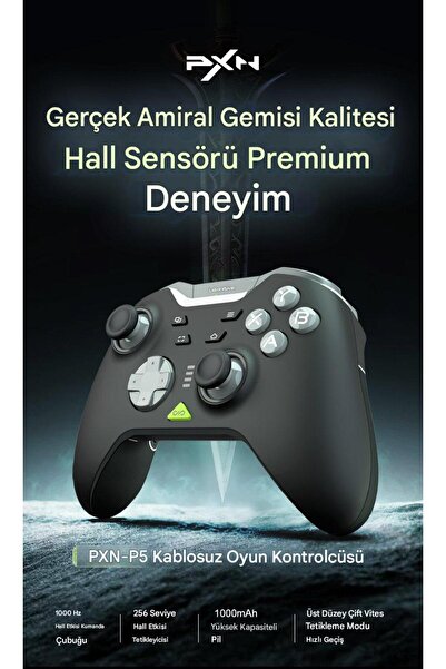 pxn P5 Kablosuz Oyun Denetleyicisi Hall Etkisi Gamepad Joystick Oyun Kolu Swtich/PC/iOS/Android
