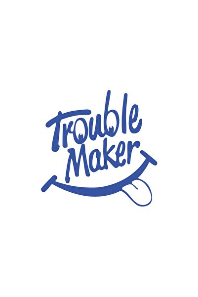 Reysa Tasarım ملصق Trouble Maker مقاس 17x17 سم أزرق