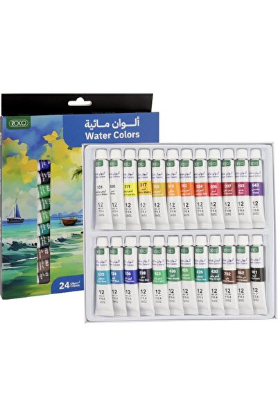 Roco مجموعة ألوان مائية متنوعة 24 لونًا 12.00 مل ( 0.42 أونصة )