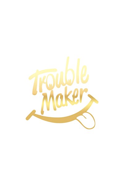 Reysa Tasarım ملصق Trouble Maker مقاس 17x17 سم ذهبي