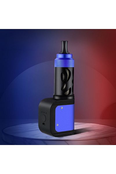 Influential Tech Scrumieră portabilă cu brichetă USB, suport pentru țigări, capacitate mare, 3 mânere, albastră