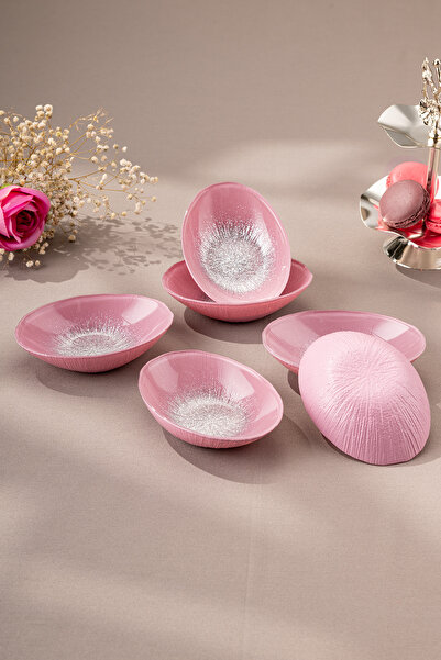 Emsan Pastel 6 Piece Glass Gondola 12 cm Pink