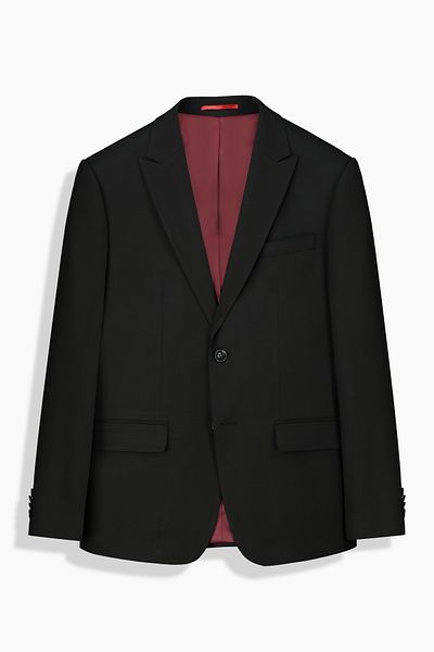 Sarar Interview Woven Fabric Slim Fit Black Suit
