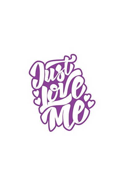 Reysa Tasarım Just Love Me Sticker 17X17 cm Purple