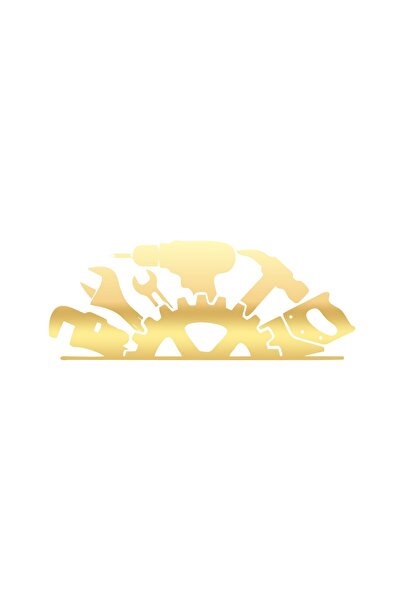 Reysa Tasarım أدوات يدوية ملصقات 17x17 سم ذهبي